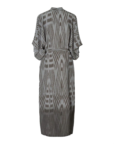 Rabens Saloner - Alesandra Ombre Ikat Kimono Kjole - Asphalt Combo